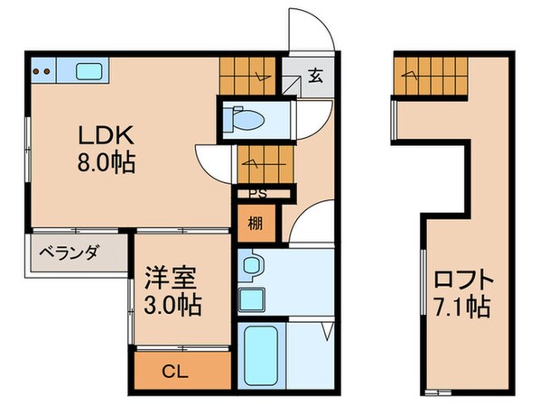 ウィンクルム・CRESTの物件間取画像